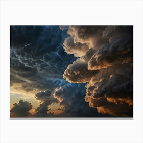 Storm Clouds At Sunset Canvas Print