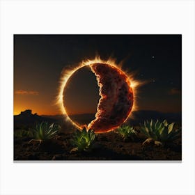 Full Moon In The Desert Canvas Print