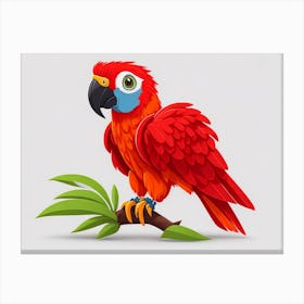 Red Parrot Canvas Print