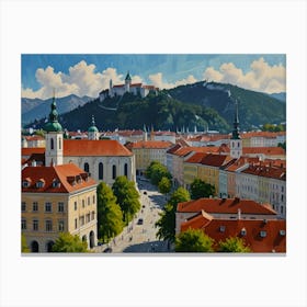  Ljubljana City  Canvas Print