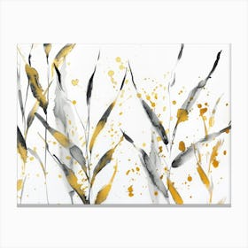 Gold And Black 22 Canvas Print