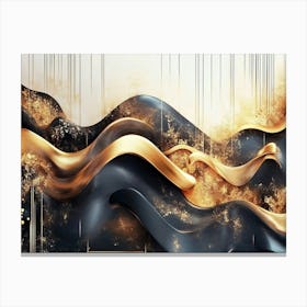 Abstract Wave Painting 1 Canvas Print