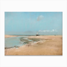 Beach At Low Tide, Edgar Degas Canvas Print