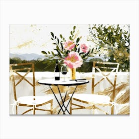 Table For Two 1 Canvas Print