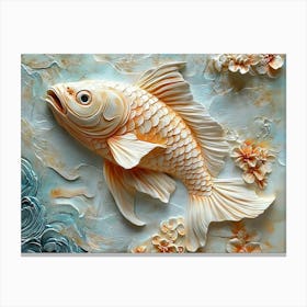 Beautiful Fish 3d 2 Canvas Print