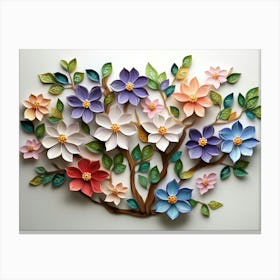 Paper Flower Wall Art 1 Canvas Print