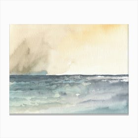 Watercolor Beach, Minimalist Abstract Canvas Print