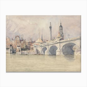 The Opening Of The New London Bridge, David Cox Canvas Print