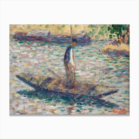 A Fisherman, Georges Seurat Canvas Print