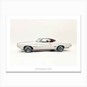 Toy Car 67 Pontiac Gto White Poster Canvas Print