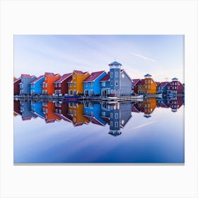 Colored Homes Canvas Print
