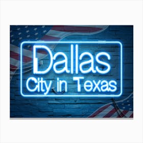 Dallas City In Texas Canvas Print
