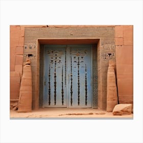 Door To The Egyptian Temple Canvas Print