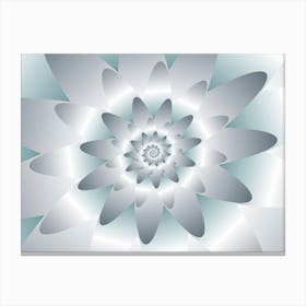 Swirl Flower Pattern Set High Canvas Print