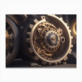 Mechanical Gears And Machinery Canvas Print