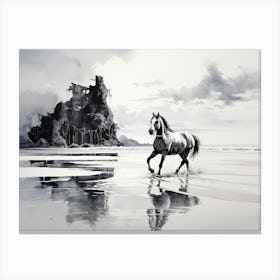 A Horse Oil Painting In Railay Beach, Thailand, Landscape 4 Canvas Print