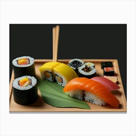 Sushi And Chopsticks Canvas Print