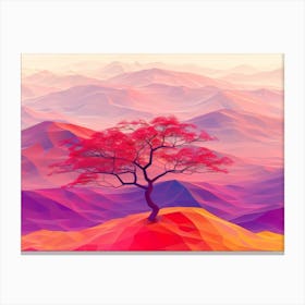 Polygonal Tree Canvas Print