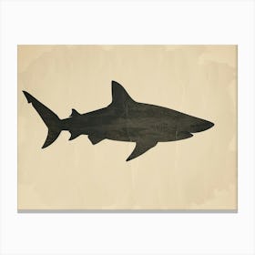 Cookiecutter Shark Silhouette 4 Canvas Print