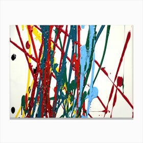 Gouache Smeared On A White Wall 1 Canvas Print