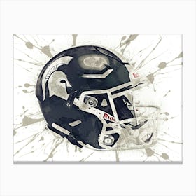 Michigan State NCAA Helmet Poster Canvas Print