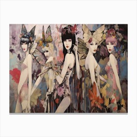 Fairies- 'Fluttering Butterfly Fairy Ladies' Canvas Print