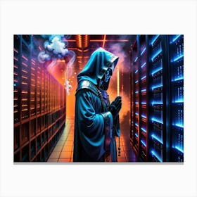 Tech priests prayying to server farms 14 Canvas Print