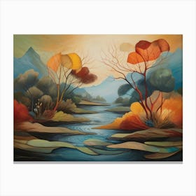 Autumn River 5 Canvas Print