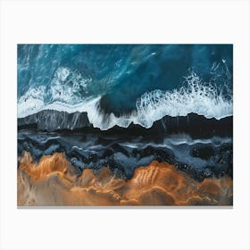 Ocean Waves in Iceland Canvas Print