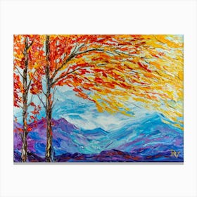 Flame amidst the cold Canvas Print