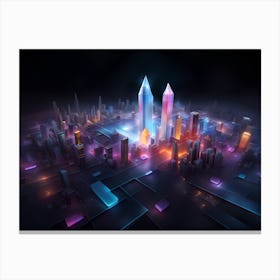 Futuristic Cityscape 25 Canvas Print