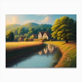 Village In The Countryside Canvas Print