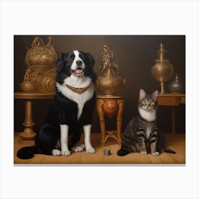 Cat And Dog Canvas Print