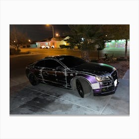 Purple Audi S5 3 Canvas Print