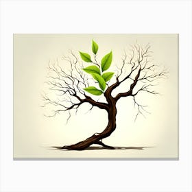 LEAVES minimalistic VECTOR ART Canvas Print