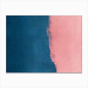 Minimal Landscape Pink And Navy Blue 01 Canvas Print