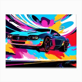 Psychedelic Car Canvas Print