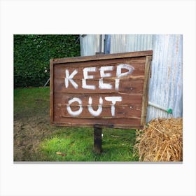 Keep Out Sign Canvas Print