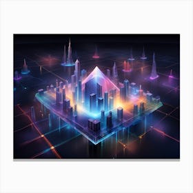 Futuristic Cityscape 27 Canvas Print