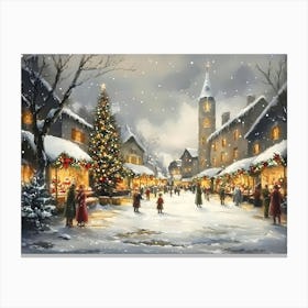 Christmas Market Canvas Print