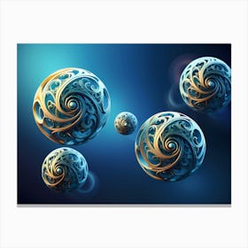 Abstract Spheres 1 Canvas Print