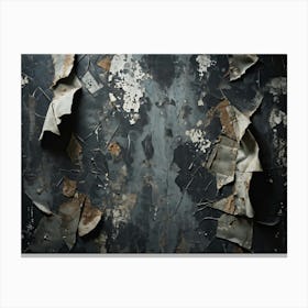 Abstract Background Composed Of Aged Weathered Wallpaper With A Retro Horror Vintage Aesthetic Fea (7) Canvas Print