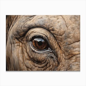 Rhinoceros Eye Realism Canvas Print