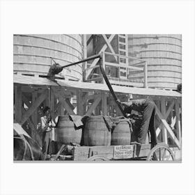 Untitled Photo, Possibly Related To Loading Liquid Feed Onto Truck From Tanks At Distillery Near Owensboro Canvas Print