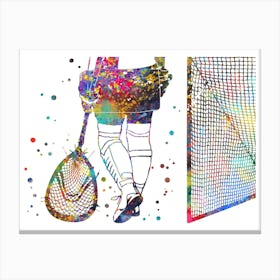 Lacrosse Goalie Girl 1 Canvas Print