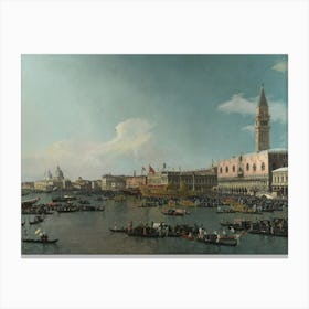Venice The Basin Of San Marco On Ascension Day, Canaletto Canvas Print