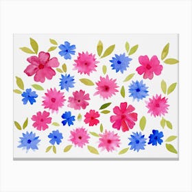 Hippie Flowers Canvas Print