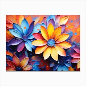 Colorful Flowers 7 Canvas Print