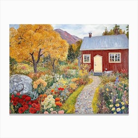 S00Norwegian Garden in Autumn # 3 Canvas Print