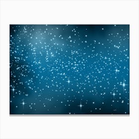 Sky Blue Shade Shining Star Background Canvas Print